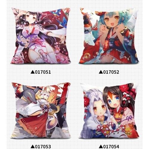 35X35cm Anime Girl Pillow Sexy Anime Game Pillows Cover Kawaii Otaku Pillow School Girl Boyfriend Anime Cushion Dakimakura