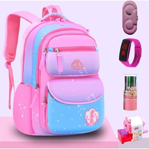 Disney Alice Big Capacity Lightweight School Bacpack Bag for Children 6 7 8 9 10 11 12 13 14 Years Old Girls Luxury School Bags