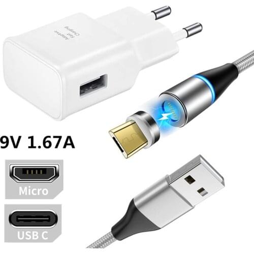 Fast Charger USB adapter Magnetic Type C Micro Cable For Huawei Samsung Galaxy S8 A50 Xiaomi 11 Mi 10T 9T Redmi 9C 9X Honor 30i
