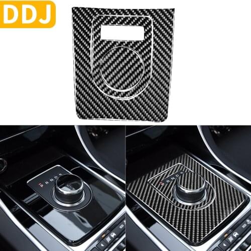 For Jaguar F-PACE XE XF XJS R Sport X761 X760 X260 Accessories Carbon Gear Box Shift Shifter Suround Insert Button Trim Sticker
