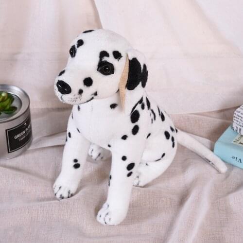 Simulation squatting dalmatian dog about 35cm plush toy soft doll Christmas gift w1009