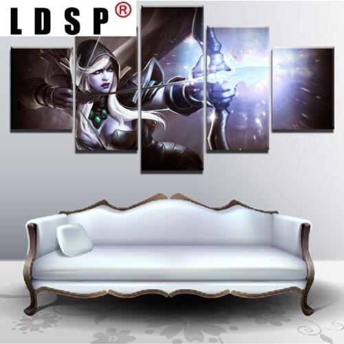 LDSP 5 Panels DotA 2 Game Role Classical HD Printed Canvas Painting Pictures Wall Art Modern Poster For Living Room Home Decor