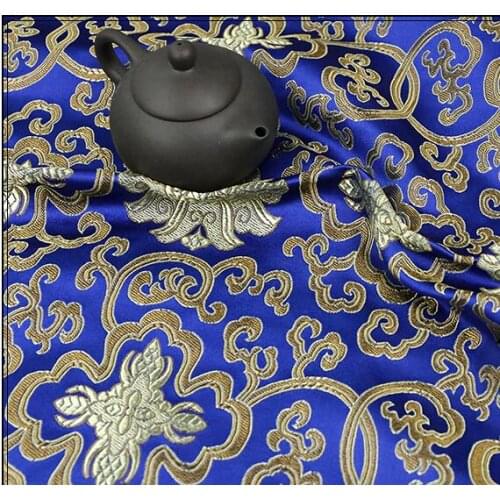 CHINESE BROCADE FABRIC - FLOWER DESIGN - 100% POLYESTER - WIDTH 75 CM*50CM