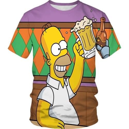 Hot selling mens T-shirt 3D printing interesting patterns for teenagers and children 3DT shirt Harajuku hip-hop male T-shirt