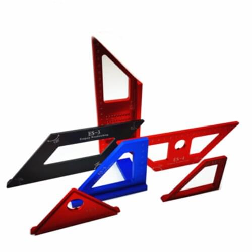 Multi-function Aluminum angle ruler Measuring Ruler Woodworking Scriber T Ruler Multifunction 45/90 Degree Angle Ruler
