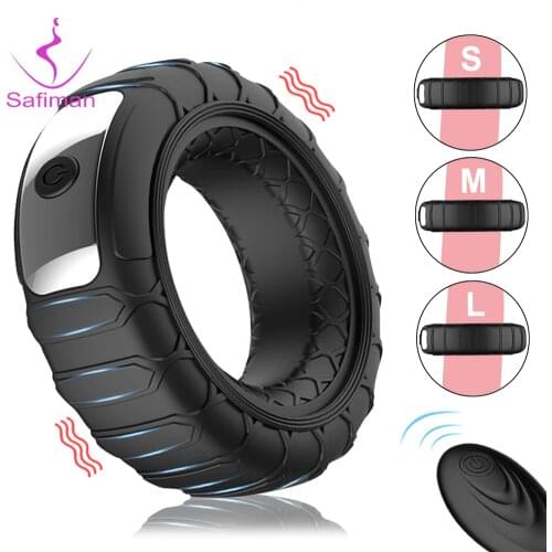 Male Vibrating Ring Sex Toys for Men / Couples Clit Stimulator With 10 Modes Vibrating Penis Vagina Massager Waterproof Powerful