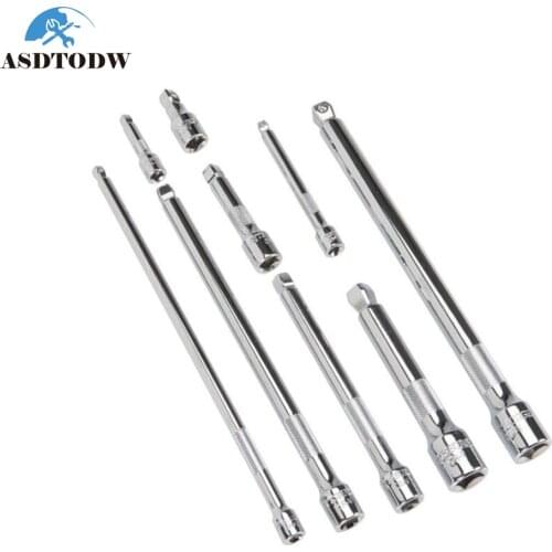 3-Piece 1/4", 3/8" and 1/2" Drive Socket Extensions 9-Piece Extension Bar Set