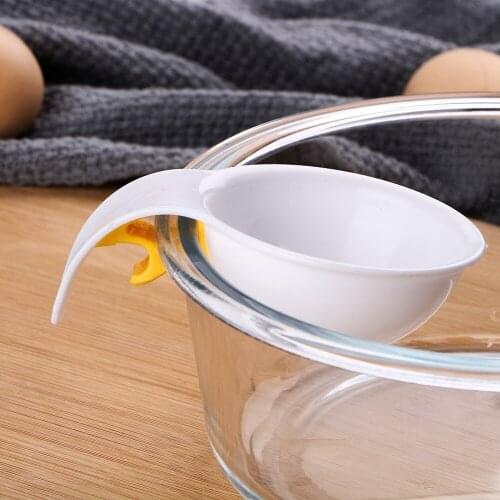 NICEYARD With Silicone Fixed Hook Egg Separator White Yolk Sifting Plastic Home Kitchen Tool Plastic Chef Dining Cooking Gadget