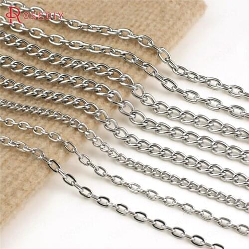 Wholesale Width 5mm 6mm 7mm 8mm Chrome plated Iron High Quality Extended Twisted Chains 2 Meter(JM4531)