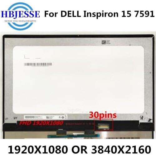 Original 15.6 INCH For Dell Inspiron 15 7591 OR for Dell xps 15 7591 FHD UHD IPS LCD Touch Screen Digitizer Replacement Assembly