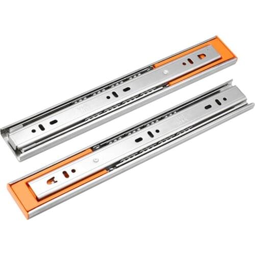 Stainless steel drawer 10 "-20" rail drawer slider three sections furniture Hardware