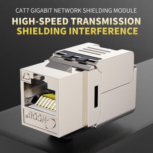 RJ45 Keystone Cat7 50u Shielded FTP Zinc Alloy Module Network Keystone Jack 10GB Connector Ethernet Adapter 4pcs 8pcs