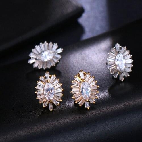 Reteo Creative Dream Tear Stud Earrings For Women Fashion Luxury Zircon Earring Wedding Gifts For Guests Female Jewelry 2021 New