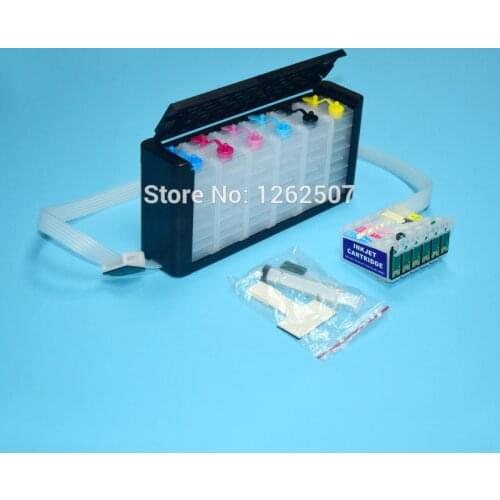 6 Colors 82N T082 Continuous Ink Supply System For Epson T50 T59 R270 R290 RX615 TX650 Ciss ink system For Epson T0821N -T0826N