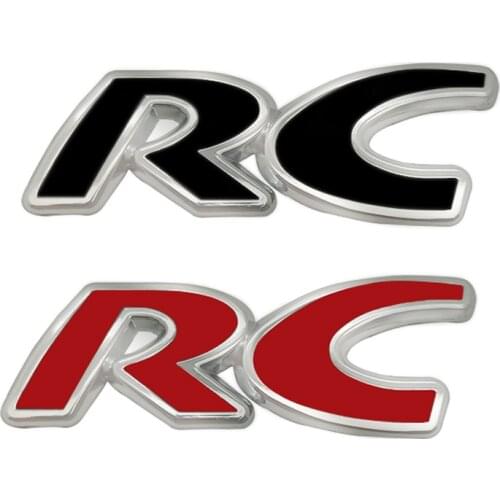 Car Styling 3D metal RC Emblem Car Trunk Rear Decoration Sticker For PEUGEOT RC 207 SPORT GTI 206 308 306 206 205 208 407