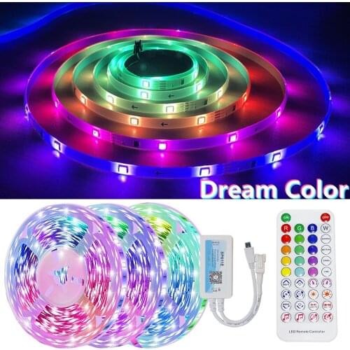 LED Strip Lights RGB 5050 Dream Color Waterproof Lamp Flexible Tape Diode Bluetooth luces led 5M 10M DC12V Streamer For Room