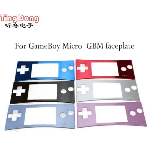 TingDong Chrome Faceplate Cover Replacement Front Shell Housing Case For Nintend GameBoy Micro for GB M