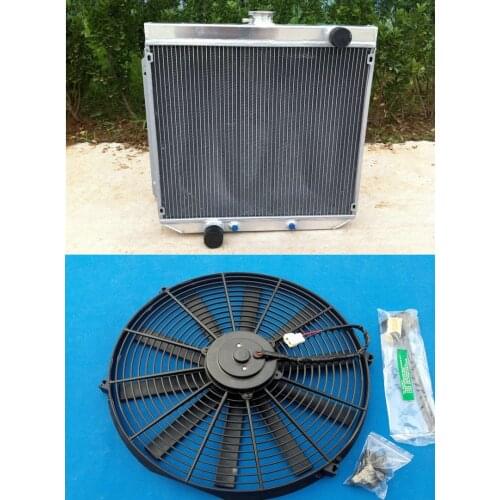 High Performance 3 ROW 56MM Alloy Aluminum Radiator +Fan For FORD XY/XW FALCON 302/250 V8/L6 Hot Selling