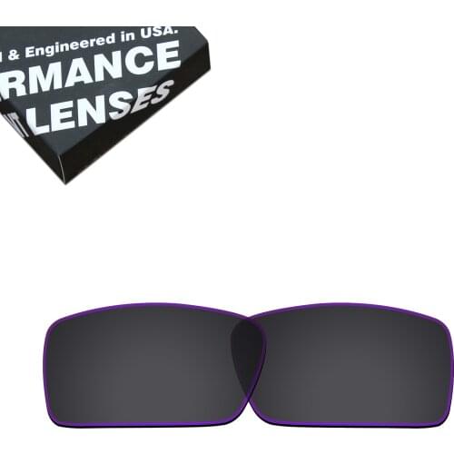 ToughAsNails Polarized Replacement Lenses for Oakley Gascan Sunglasses Black with Purple Edge