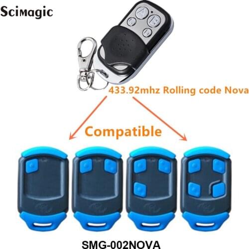 1pcs Centsys Centurion NOVA Blue Replacement Remote Control Garage Gate key Fob NOVA 433.92mhz remote garage to copy
