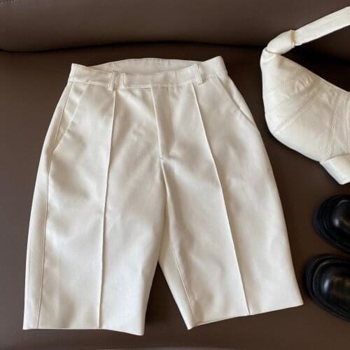 Ladies 2021 fashion new loose green leather pants 0105