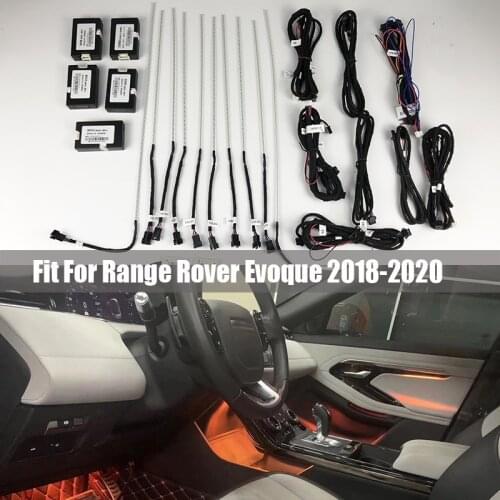 For Range rover Evoque 2018-2020 10 colors Inter door Ambient light Ambient Light Car LCD panel screen control