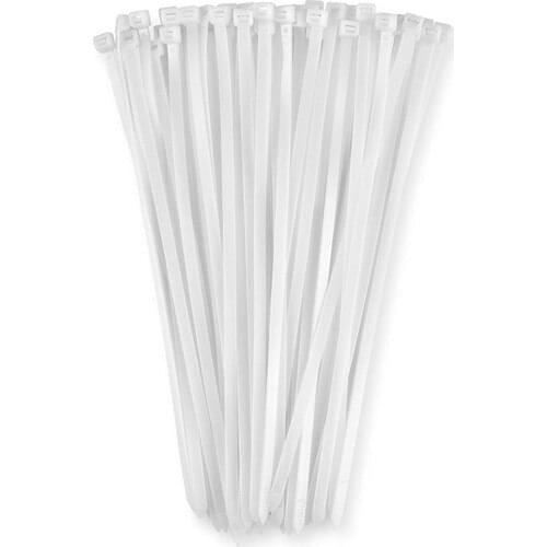 1000gwest White Cable Tie Plastic Velcro Clamp 3.6 X150Mm 100 PCs White 3.6 X150 Mm