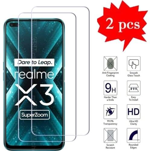 2-1Pcs Phone Screen Protector Film For Glass Realme X3 SuperZoom Explosion-proof Tempered Glass For Realme X 3 Protective Cover