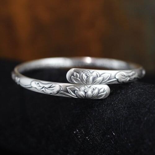 2018 Promotion Special Offer Bangle Fashion Product S999 Sterling Jewelry Wholesale Fashion Lady Lotus Leaf Fine Bracelet