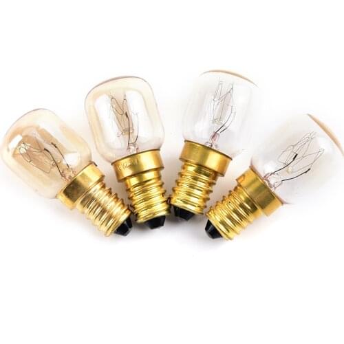 220V High Temperature Bulb 15W 25W E14 300 Degree Microwave Oven Light Bulbs Cooker Tungsten Filament Lamp Bulbs Salt Light Bulb