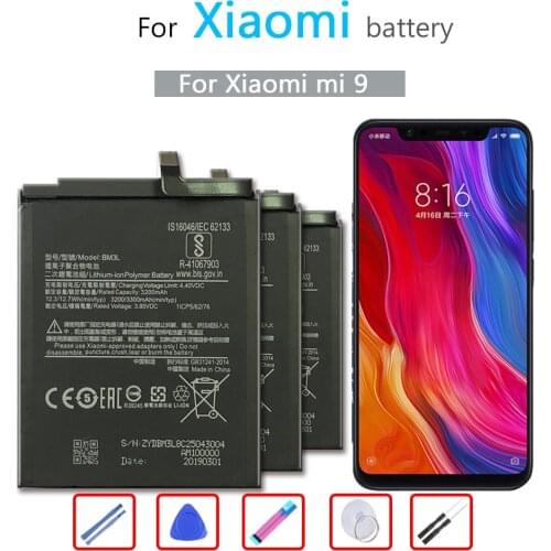 3300mAh for xiao mi BM3L Mobile Phone Battery For Xiaomi 9 MI9 M9 MI 9 Bateria + Free tool