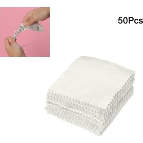 50 Pcs Cleaning Cloth Silver Gold Jewelry Cleaning Cleaner Polishing Cloth Anti Tarnish DIY Making Tools Jewelry accessories