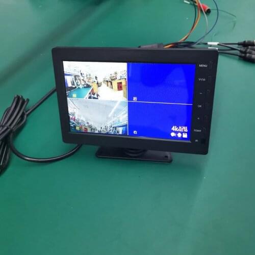 8 inch IPS 4CH Monitor DVR with 4 Channels Front Rear Left Right AHD Car Camera 1280x720P