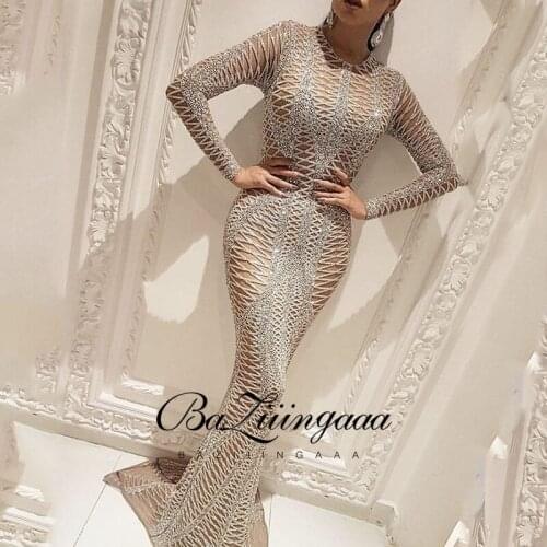 New Elegant Woman Evening Gown Plus size slim printed long evening dress Suitable for Formal Parties