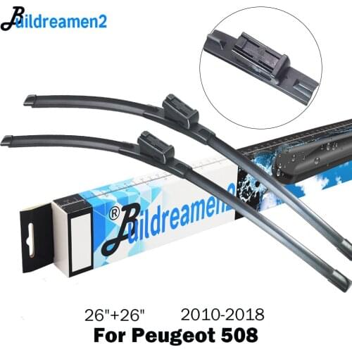 Buildreamen2 2 X Car Accessories Wiper Blade Auto Rubber Windshield Wiper For 2010-2018 Peugeot 508