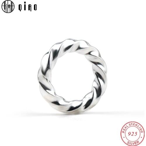 5PCS 5mm 6mm 8mm 925 sterling silver Spiral rings Spacer beads 925 silver twisted Jump Rings handmade Jewelry findings For DIY