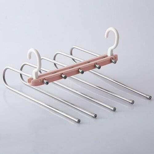 Household Multifunctional Pants Rack Pants Hanger Telescopic Folding Magic Hanger