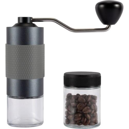 Manual Coffee Grinder Portable Hand Crank Stainless Steel Burr Mini Grinding Machine Home Kitchen Grind Beans Tool customizable