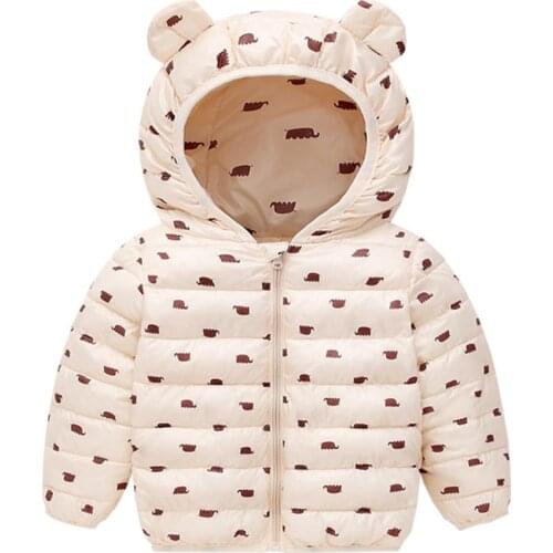 Children Kids Boys Girls Down Coat Popular Personality Printing Comfort Soft Long Sleeve Thicken Warm Winter Hooded