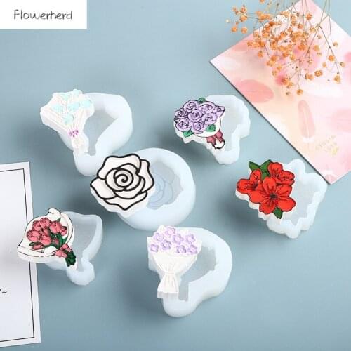 Fondnat Silicone Baking Tools Flower Bouquet Mold Calla Lily Tulip Rose Mold Aromatherapy Plaster Mold Soap Mold Chocolate Mold