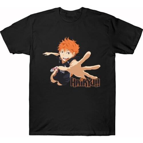 Japanese Anime Oya Haikyuu T Shirt Men Summer Hot Sale Cotton Tops Kuroo Cartoon Tee Hinata Kawaii Fly High Graphic Tops Male
