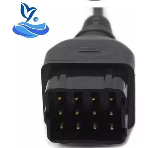 Gaz 12pin for 16 PIN Female to Male 12 pin OBD OBD2 OBDII DLC Converter cars Cable gaz12pin for delphis for autocoms Free ship