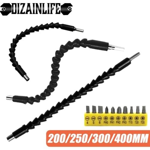 Flexible Shaft Drill Bit Extension Holder Link for Electronic Drill Hex Screwdriver Soft Shafts Driver Extend Rod Impact Tool