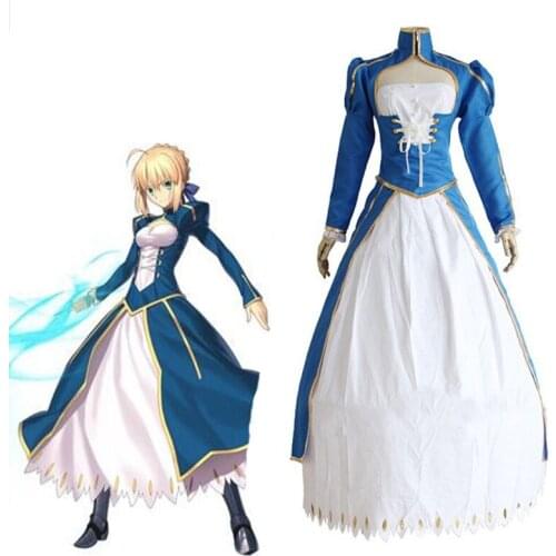 Hot Fate Stay Night Cosplay Saber Cosplay Costume Full Set Cosplay Costumes Halloween Carnival Altria Pendragon Cosplay Costumes