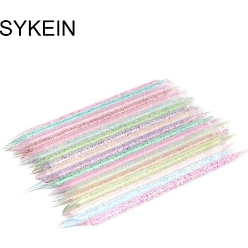 25 Pcs Reusable Crystal Stick Double End Nail Art Cuticle Pusher Cuticle Remover Tool Pedicure Care Nails Manicures Tools