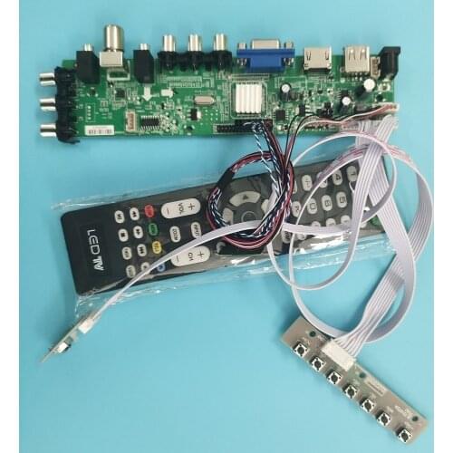 Kit For HSD101PFW4-B01/HSD101PFW4-B00 TV LVDS USB Signal DVB-T remote controller board digital 40pin WLED VGA LED HDMI 1024X600