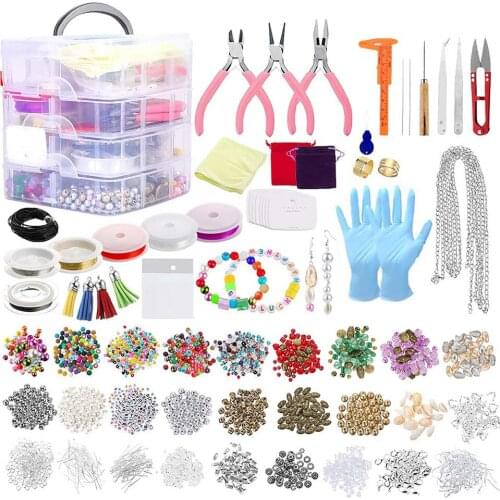 Set of 2015 Jewelry Findings Making Starter Supplies Kit Repair Tool Set for Bracelet DIY Decor Tool