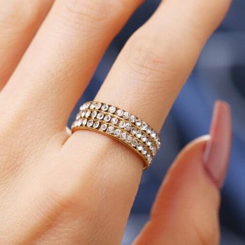 CACANA Stainless Steel Rings For Women Fashion Jewelry Wholesale NO.R62