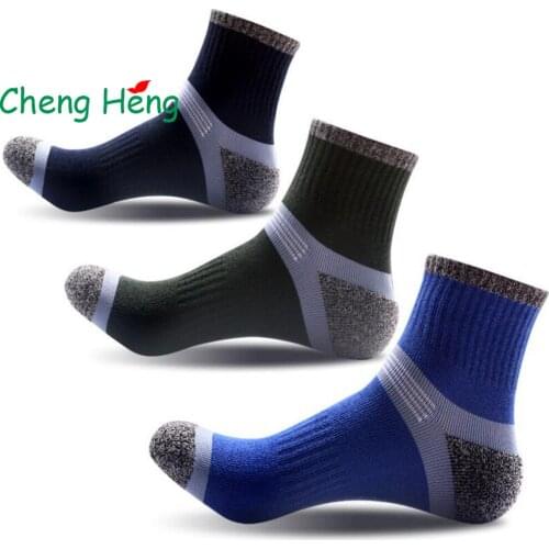 CHENGHENG 12 Pairs / Bag New Hot Summer Mens Cotton Socks Fashion Stitching Pattern Tube Socks 3 Styles Casual Socks