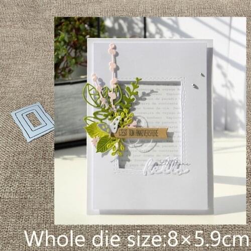 New Design Craft Metal stencil Cutting Dies 3pcs rectangular wind decoration scrapbook die cuts Album Paper Card Craft Embossing